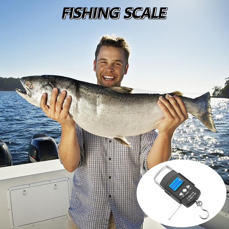 Portable Luggage Scale Electronic Weighing Digital Scale Fishing Hanging Hook Scale Tool Fishing Gift for Men Women