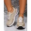 New Summer Women's Flat Shoes Wide Width Round Toe Solid Color Lace-Up Casual Shoes