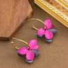 European and American fashion exaggerated atmosphere irregular dripping oil paint petal earrings light luxury fashionable high-end earrings