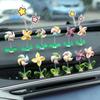 Rotatable Windmill Car Ornament Auto Center Console Display Screen Shaking Head Ornament Car Interior Decoration Accessories