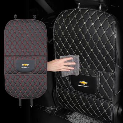 PU Leather Car Seat Back Protector Pad For Spark Captiva Cruze Malibu Equinox Trax Camaro Blazer Traverse Accessories