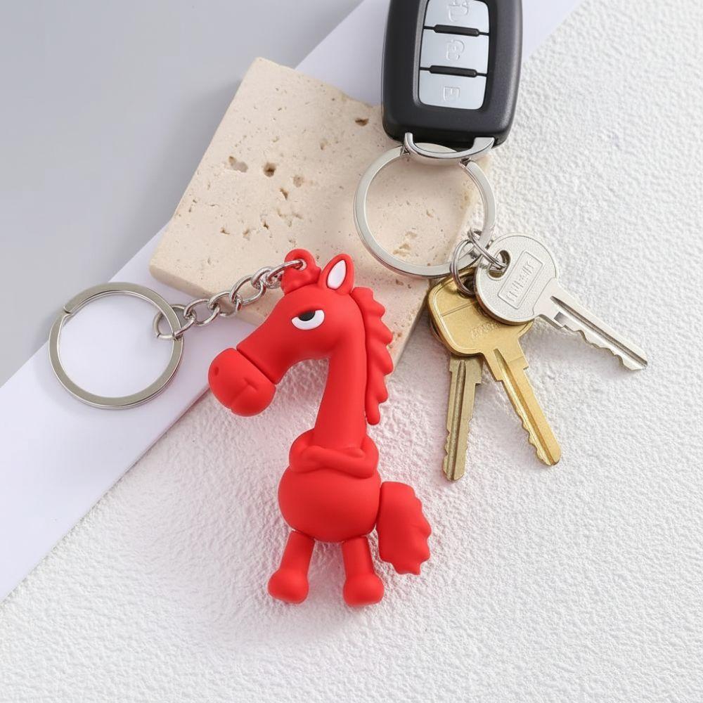 2026 Horse Mascot Keychain Accessories Cartoon Car Key Chains  Christmas Gifts