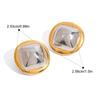 Yori Exclusive Design Stainless Steel Metal Stud Earrings Bright Anti Allergy Waterproof Charm Texture High Quality Jewelry