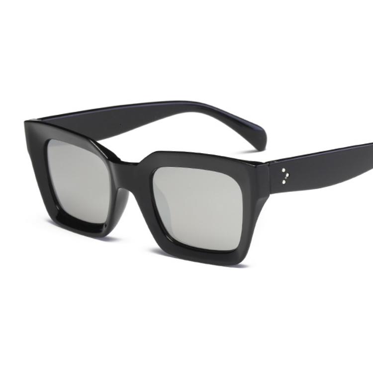 New Fashion Woman Luxury Brand Square Sunglasses Ladies Vintage Oversized Sun Glasses Female Big Frame Uv400 Shades Black