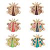 Fashion Personality Beetle Corsage Alloy Rhinestone Colorful Little Ladybug Brooch Clothing Accessories Women