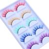 Halloween Colored Lashes Wispy Colored Strip Lashes  for Christmas Holidays Party