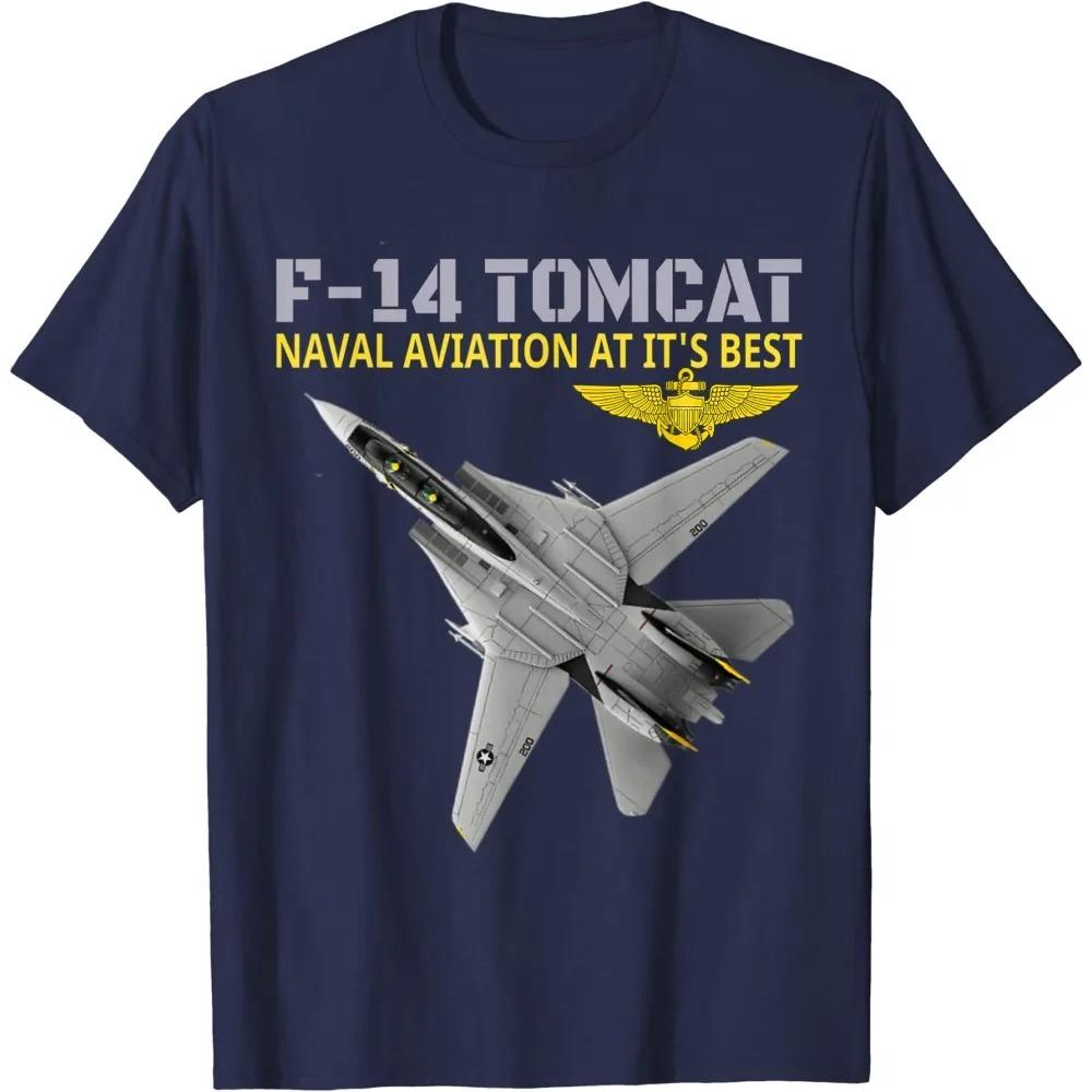 

F-14 Tomcat в действии. Морская авиация во всей красе. Мужская футболка с коротким рукавом, повседневная, хлопковая, с круглым вырезом, летняя рубашка, 2026, Топы, Футболка 4XL