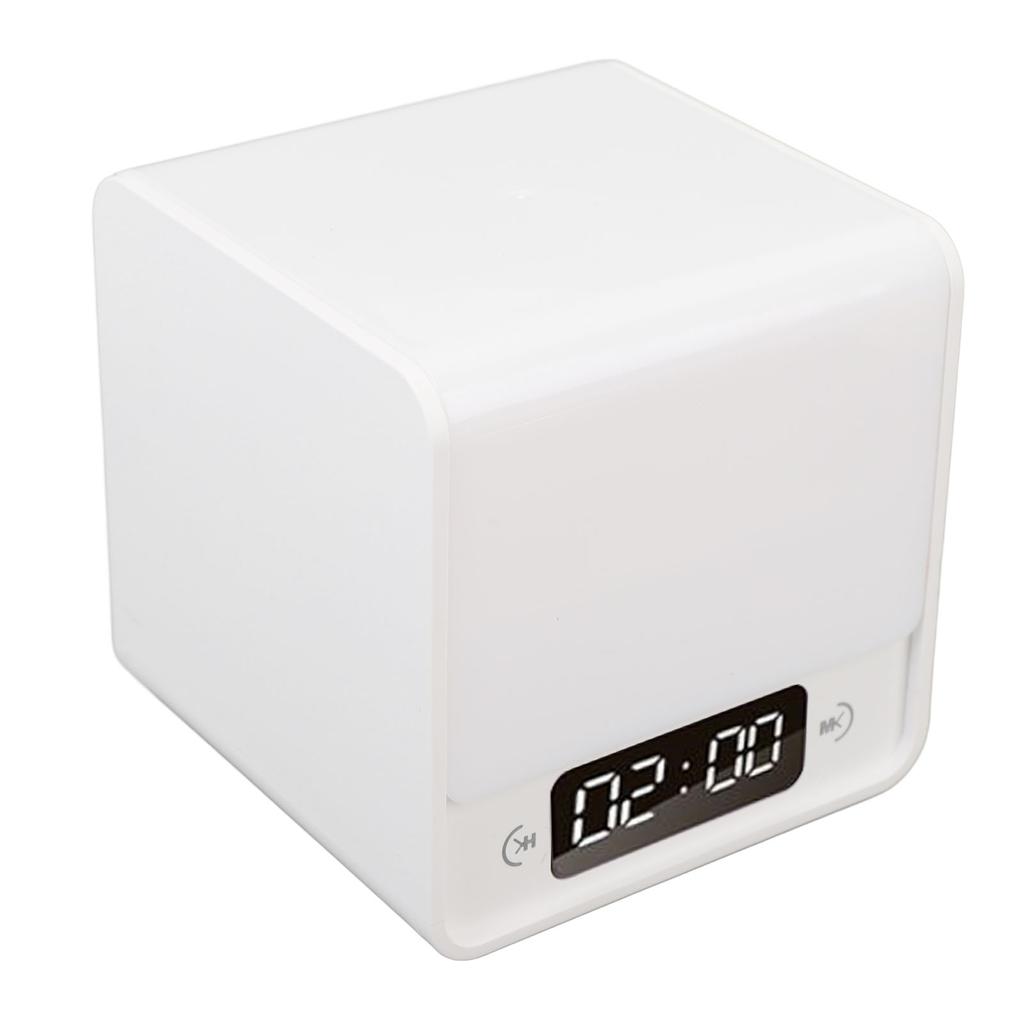 2 in 1 LED Cube Night Light with Clock 3 Color Temperature Dimmable Rechargeable Digital Night