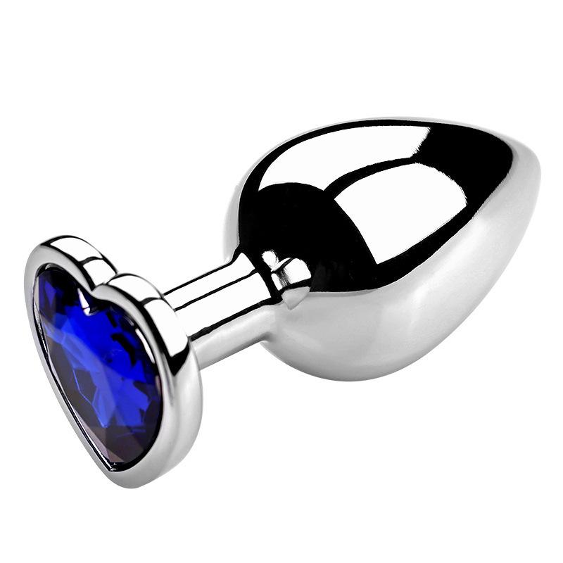 Heart-Shaped Metal Anal Plug - Prostate Massager & Dilation Toy for Adults