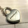 Used TIFFANY & Co. Return To Heart Lock Mini Necklace 925 Storage Bag