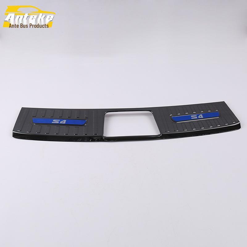 19 S4 Rear Bumper Bright Strip and Tailgate Trunk Protection Pedal - Stainless Steel Car Sticker Accessories