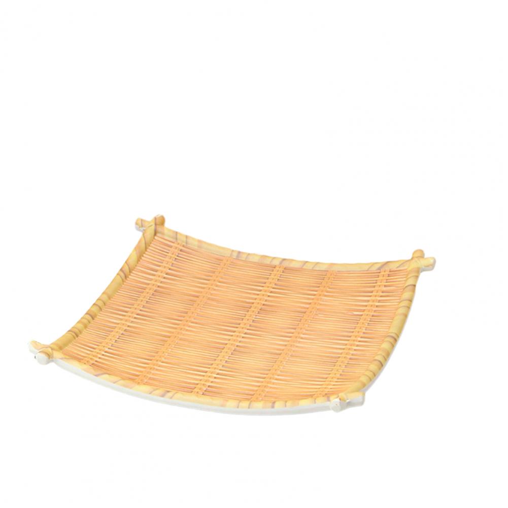 Bamboo Plate  Easy To Clean Round Smooth Edges Bamboo Dinner Plate Set High Temperature Resistant Sustainable Bamboo Tableware