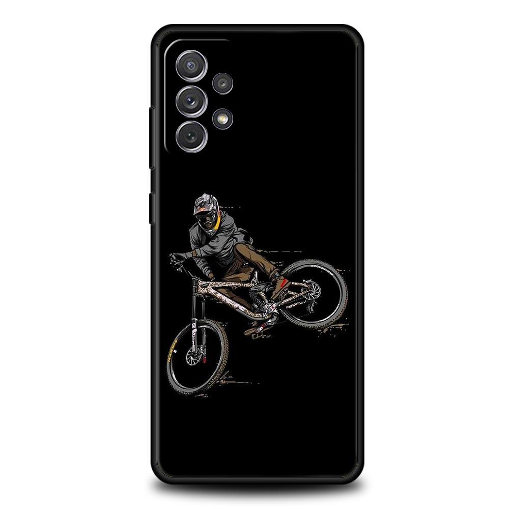 Mountainbike Cycling Kunst Handyhülle für Samsung A51 A71 A21S A11 A15 A25 A31 A41 A23 A33 A53 A73 A03S A05S A13 5G A35 A55 Cover