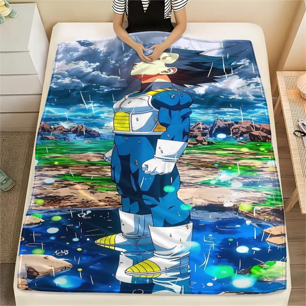 Dragon Ball character Print Flannel Blanket High quality Comfortable for All Seasons Home Decor Warmth and Comfort Perfect for Christmas Gifts