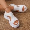 Scarpe Estive da Donna 2025 Sandali con Zeppa e Plateau a Rete con Dettaglio Pesce Sandali da Donna a Punta Aperta Scarpe Casual Leggere da Donna Zapatillas Mujer