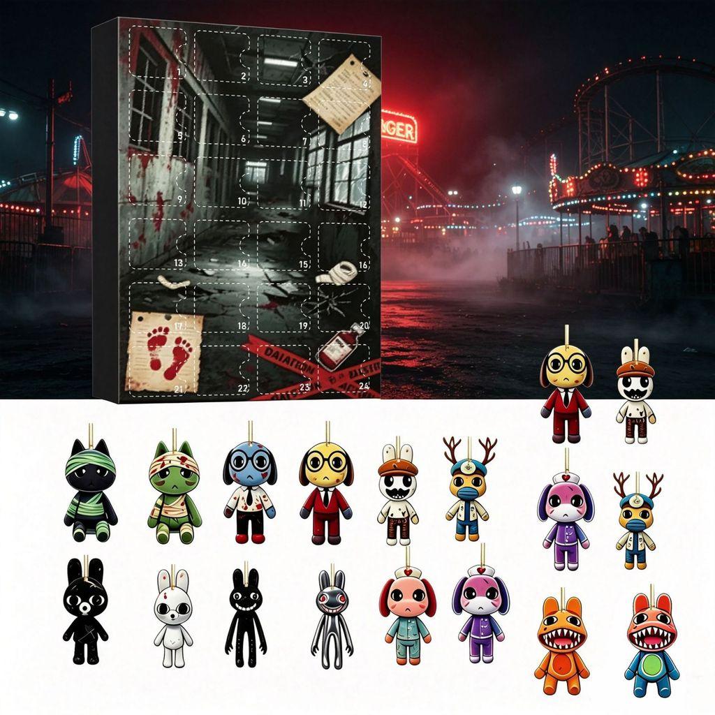 Animal Hospital Christmas 24piece Acrylic Blind Box Collection For Holiday Celebrations