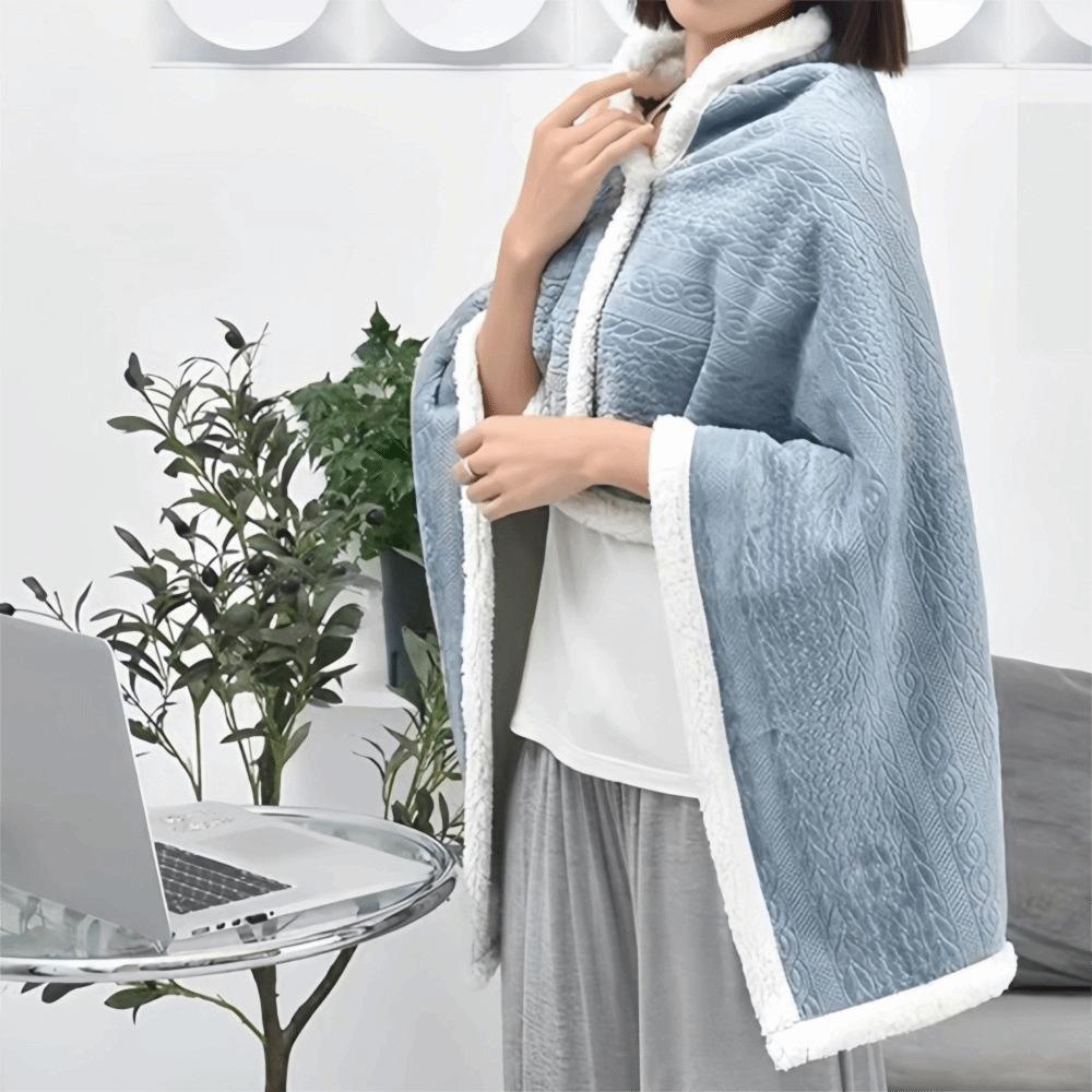 Warm Flannel Blanket Shawl Thicken Women Scarf Casual Warm Shawl  Bedroom