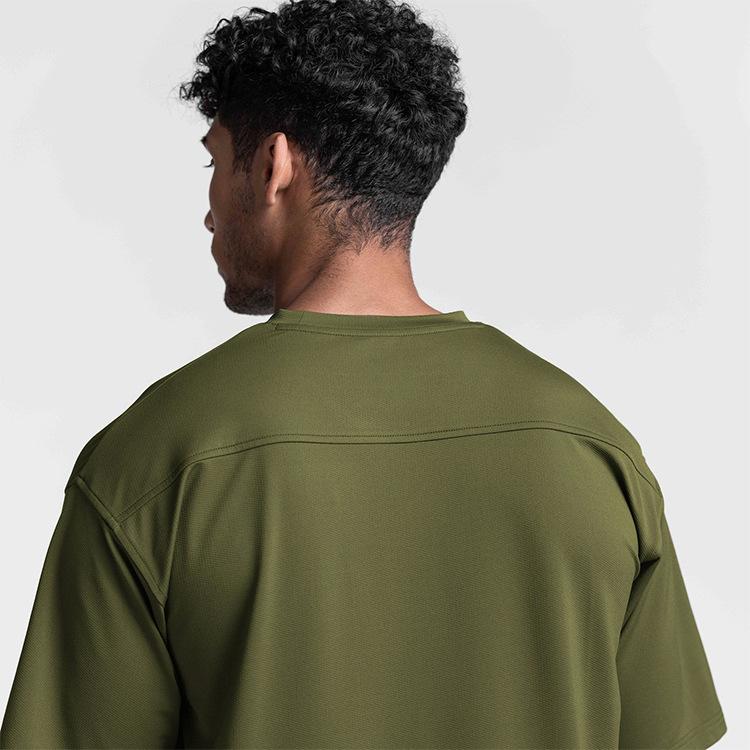 Summer Men's T-shirt Large Size Letters Print Quick Drying Short Sleeve Men T-shirts Short Sleeve Top