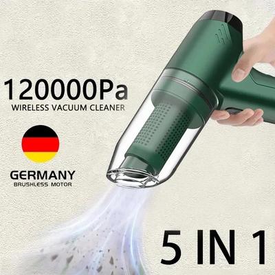 120000Pa 5 In1 Wireless Automobile Vacuum Cleaner Portable Robot Vacuum Cleaner Handheld Mini For Car Home Office