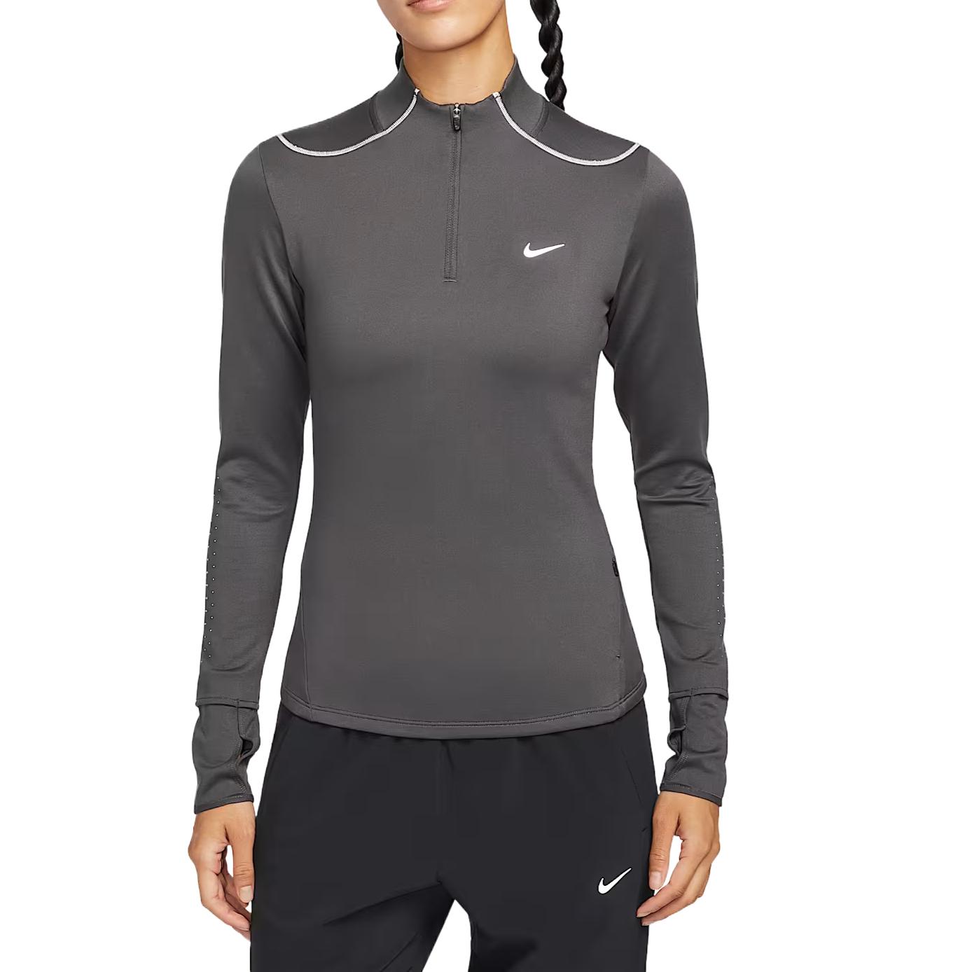 Nike Женская футболка для бега Therma-Fit Swift Solid Reflective Night Vision HV2945-036 M