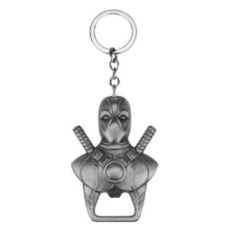 Silver Marvel Bronze Comics Deadpool Logo Metal Bottle Opener Keychain Keyring