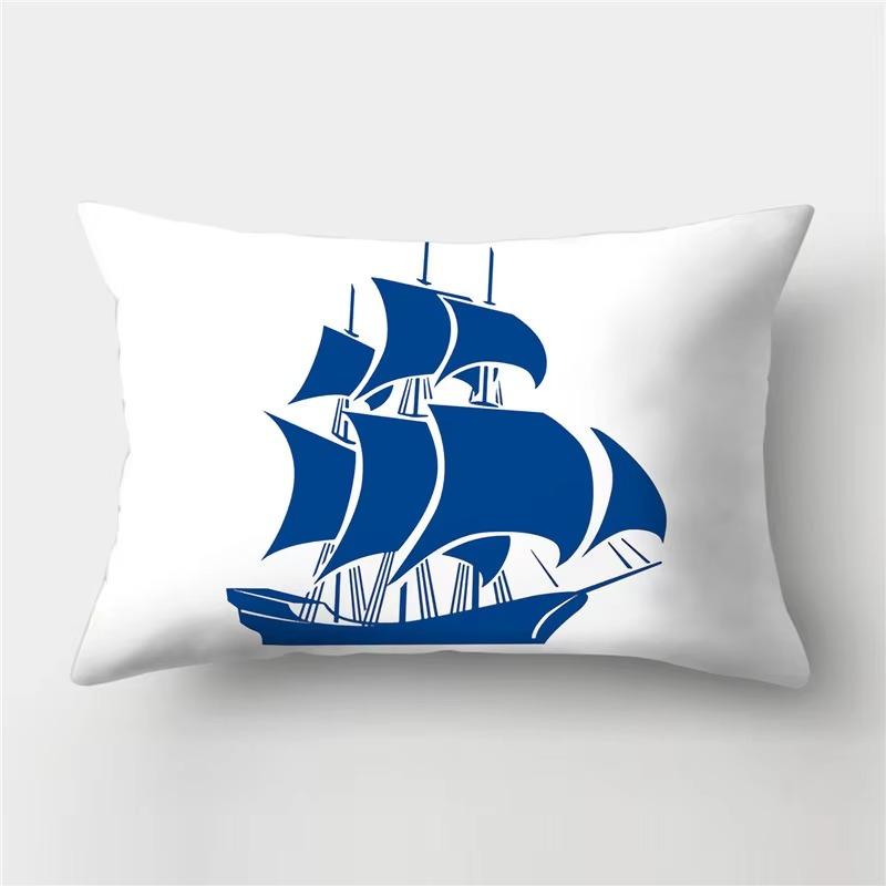 30*50 cm Zwierzęta Morskie Seria Niebieska Wzór Nadruk Dekoracja Sofa Salon Dom Poliester Prostokątna Poszewka na Poduszkę Poduszka