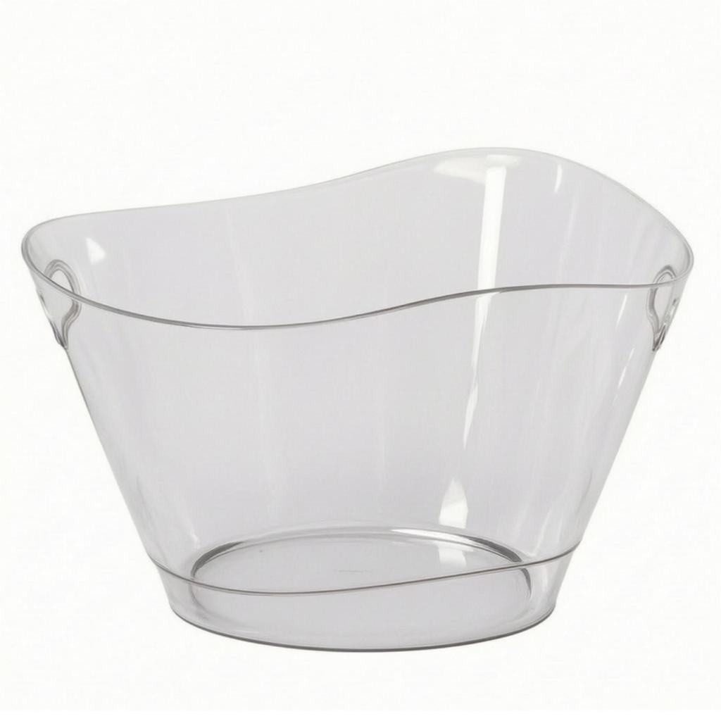 Ice Bucket Stable Flat Base, Clear Drink Bucket, Shatterproof, Beverage Tub, for