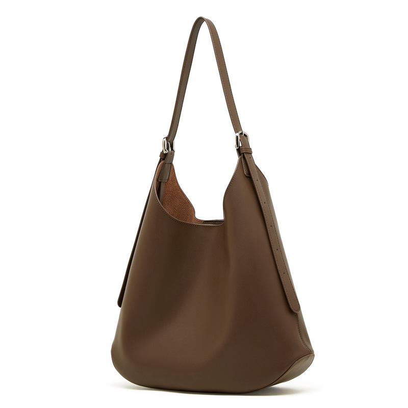 Genuine Leather Large Capacity Tote Bag Casual Shoulder Bag Fashionable Commuter Crossbody Bag