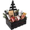 Wooden Christmas Box with Fir Tree - CREATIVE DECO - CDSKRZYNCH30X20X40BLACK - Black - 30x20x40 Cm - Reusable