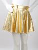 Girls Metallic Sleeveless Turtleneck Top Flared Pleated A-Line Mini Skort Skirt Casual Outfit