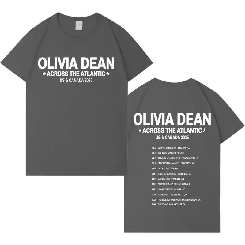 Singer Olivia Dean 2025 Fashion Short Sleeve TShirt Unisex HipHop Loose Cotton Casual Comfortable TShirt Streetwear