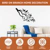 Metal Birds Wall Art Vivid Birds On Branch Black Metal Bird Silhouette Hanging Wall Sculpture Large Decorative Wall Art