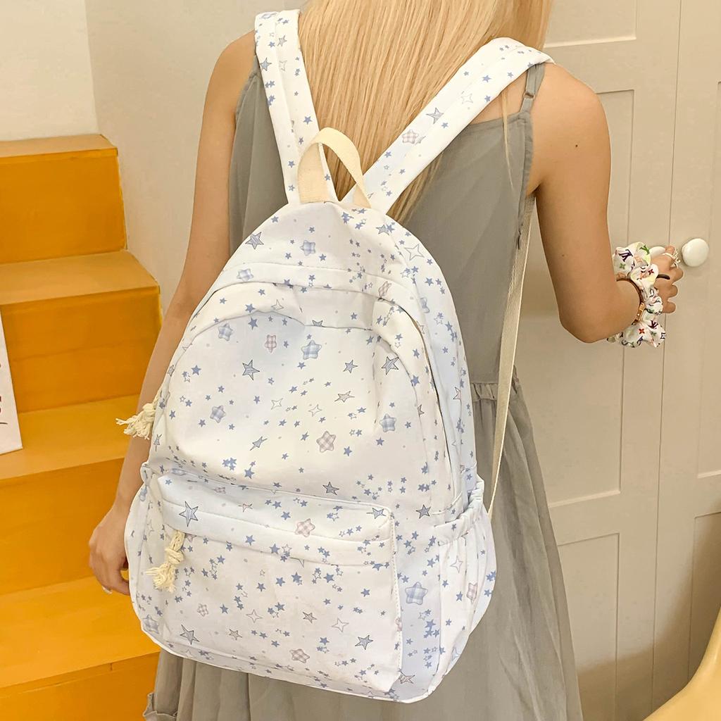 Schoolbag Fashion floral sweet schoolbag College student backpack Women's large capacity junior high school backpack Student schoolbag
