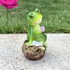 Cute Garden Frog Statue Resin Miniatures Figurine Desktop Ornament Animal Sculpture  Fish Tank