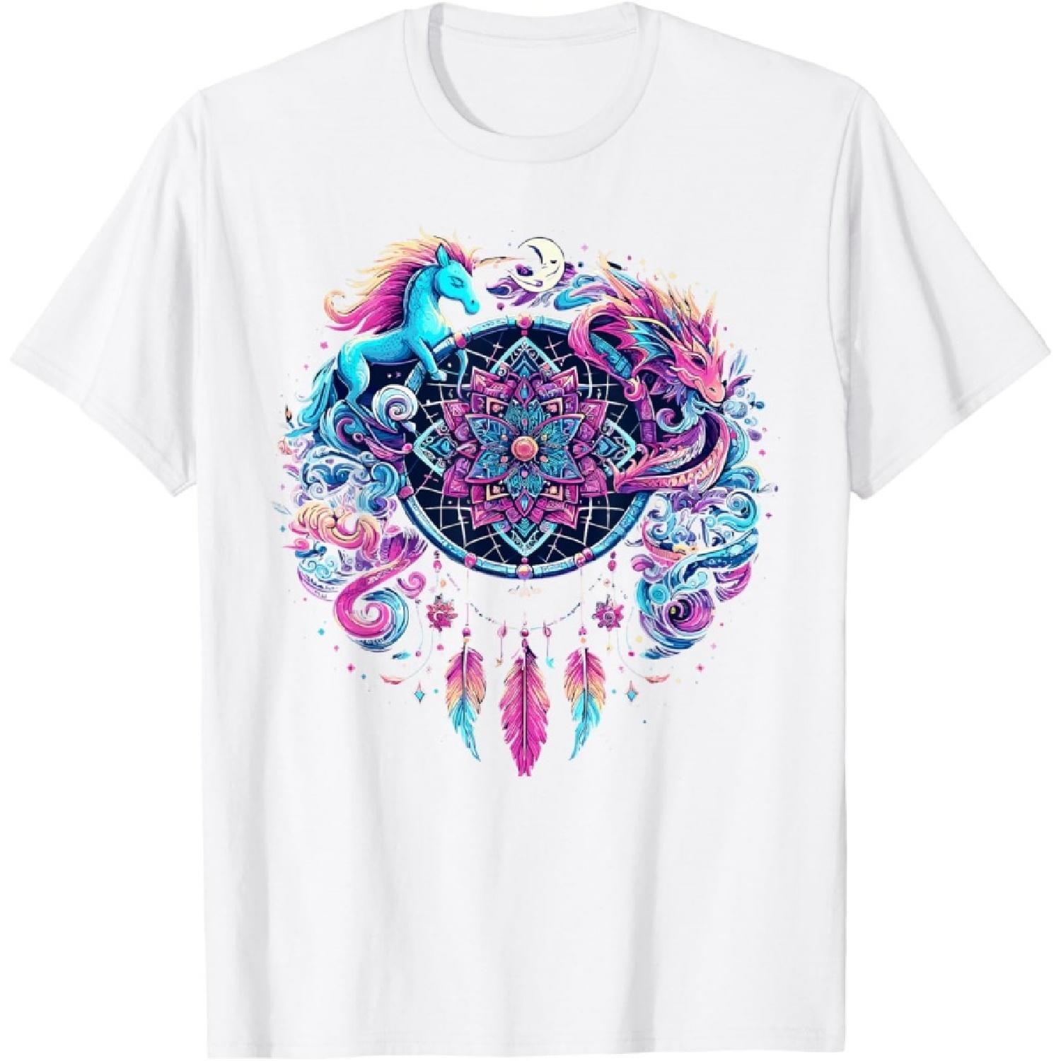 Яркая Ткачиха Снов с Фэнтезийными и Космическими Элементами Футболка(1) XXXXXL белый