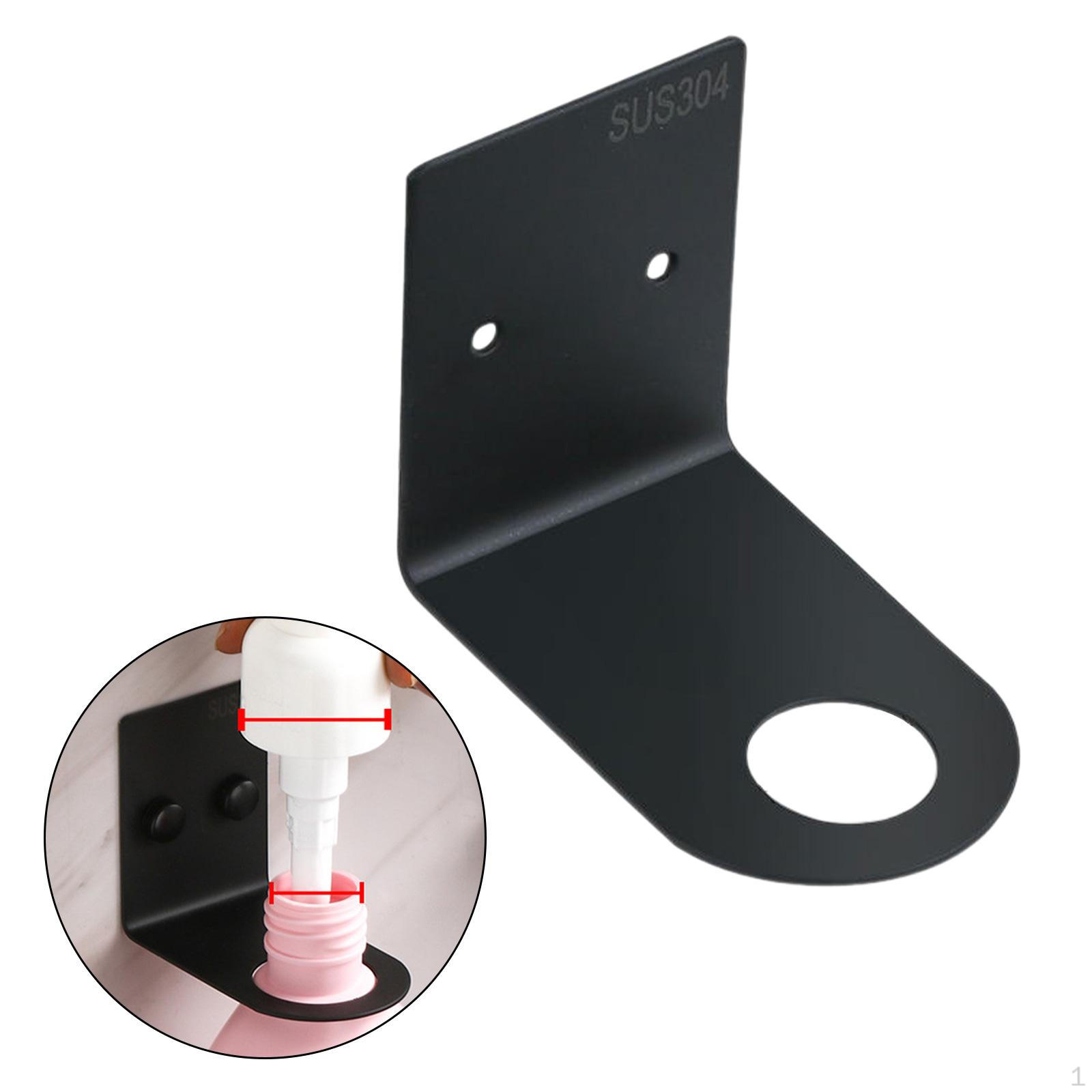 

Тримач для пляшок для мила, пляшки з ручним насосом, стійка, міцна, легка установка, підвісна стійка для зберігання black