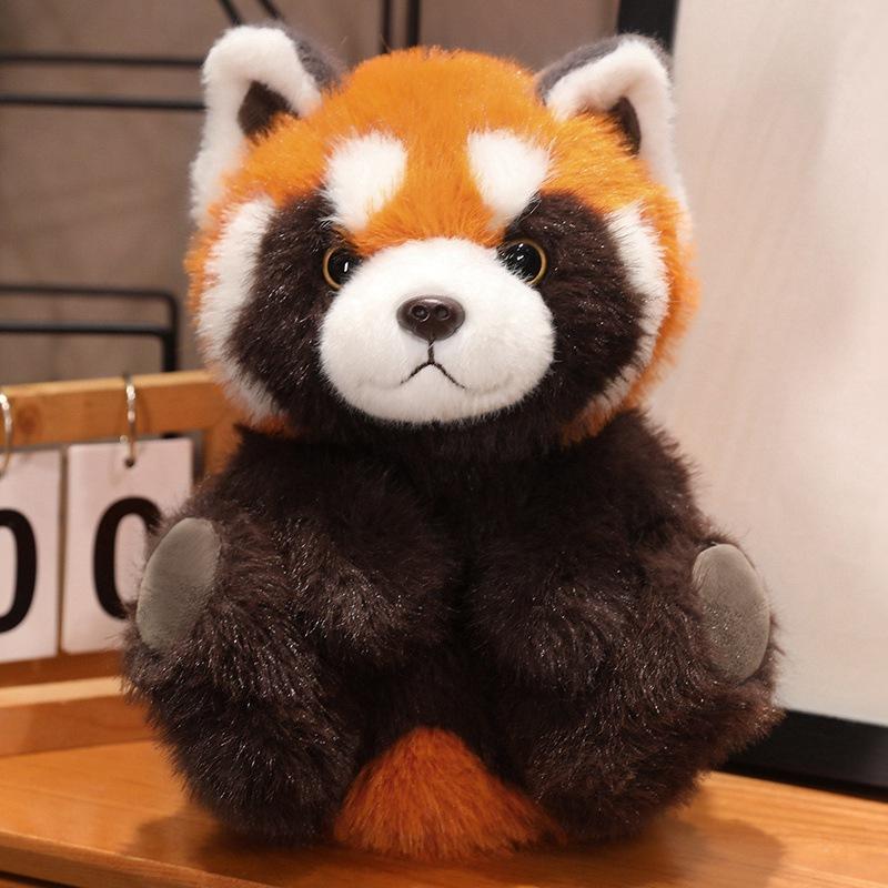 Realistic Lying / Sitting Red Panda Plush Dolls Stuffed Toys Lifelike Raccoon Fox Pillows Animals Toys Birthday Christmas Gift