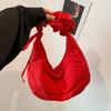 Borsa a Spalla Pieghettata in Nylon alla Moda Portatile Coulisse Borsa a Mano Casual Borsa a Tracolla Esterno