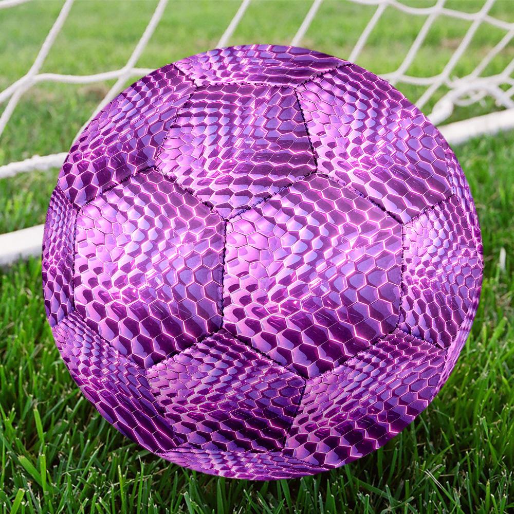 1pc Purple Honeycomb Size 5 Soccer Ball Professional Match Training Football Indoor &Outdoor Sports Ball Lightweight Durable C6556