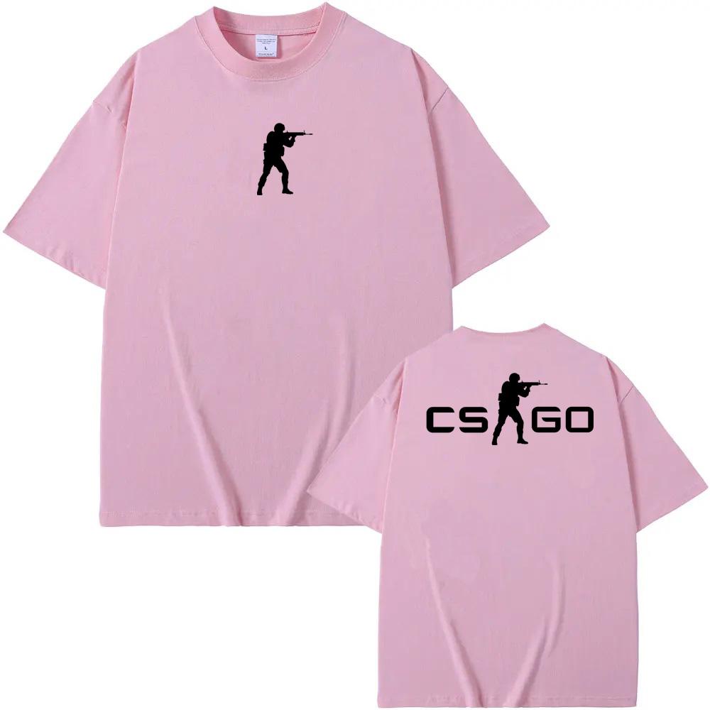 Counter Strike Game Logo Print T-shirt High Quality Hot-blooded gunfightGame T-Shirt Spring/Summer Casual Comfortable cotton Tee