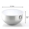 Shimomura Kikaku Bowl 20cm with Lid in Deep Storage Container for Food Temporary Easy Bread Stainless Mama 42745 [Made Japan] Preparation, Storage,