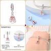 New 925 Silver Fashion Beer Champagne Red Wine Glass Drink Charms Beads Fit Original Bracelet DIY Jewelry Gift