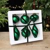 6Pcs Onion Shaped Rhinestone Christmas Bauble Flocked Xmas Tree Pendant  Holiday Party