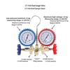 3 Way AC Diagnostic Manifold Gauge Set with Hook Durable Refrigerant Testing Tool for R12 R22 R404A R134a Freon Charging