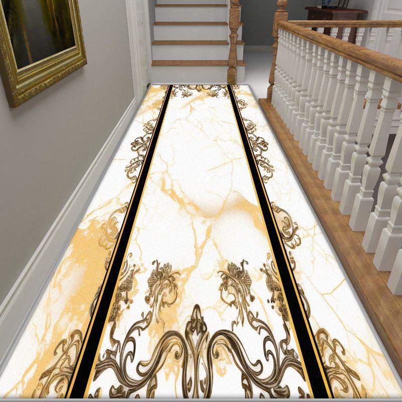 Modern Senior Home Corridor Decoration Carpet Lint-free Large Size Hall Long Rug Soft Hotel Hallway Non-slip Mat Easy Cleaning