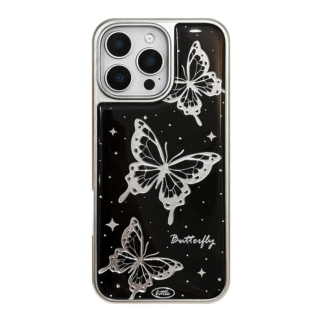 Gilt for Iphone16 Drop Glue Case for Apple 15pro Max Phone Case 14 Dark Wind Butterfly 17 for Huawei