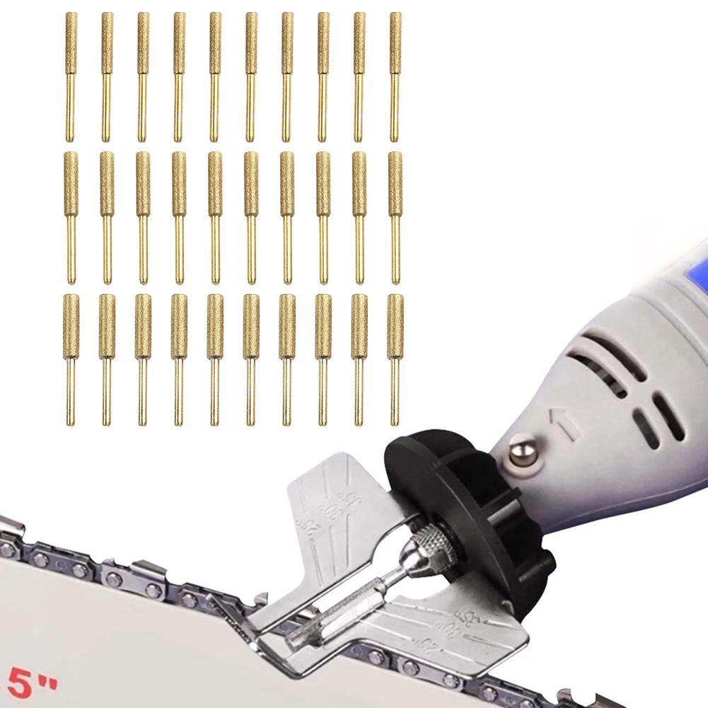30Pack Emery Chainsaw Sharpeners With 3 Sizes For Sharpening Polishing Electric Saws, Jade, Wood Power Tools Grinding Heads