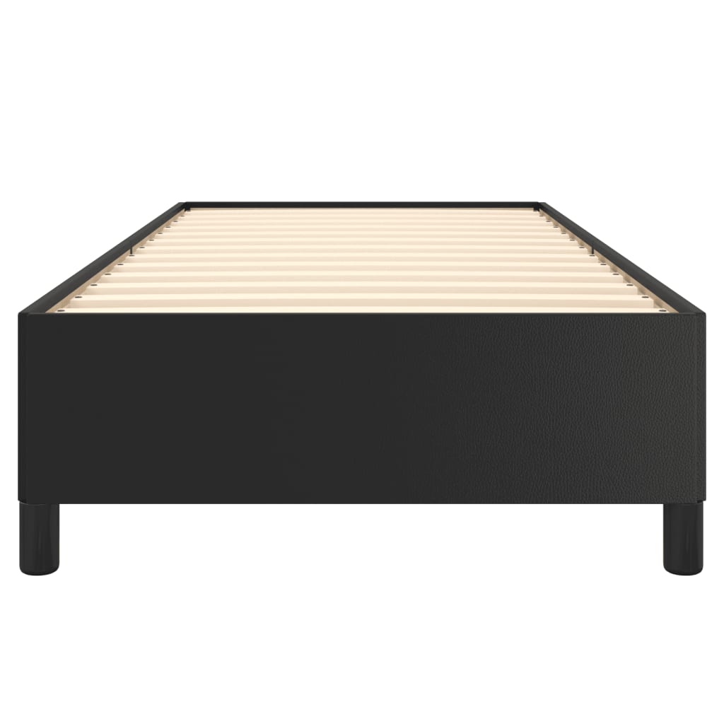 Vidaxl Bed Frame, Black, Faux Leather Upholstered, 80X200 Cm