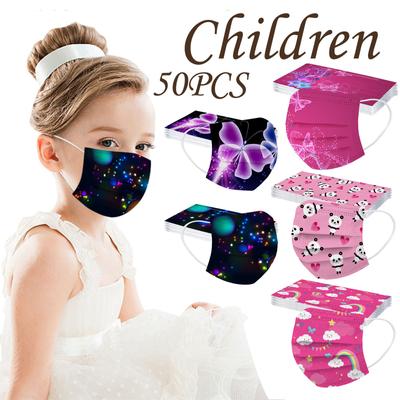 Child Kids Mask Disposable Face Mask Industrial 3Ply Ear Loop 50PC Mask