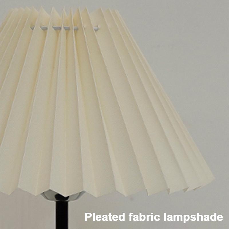 LED Table Lamp Nordic Pleated Fabric USB Plug For Living Room Home Bedroom Atmosphere Decoration Not Including Bulbs